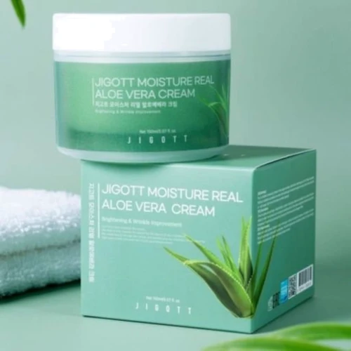 Jigott Moisture Real Aloe Vera Cream Зволожуючий крем для обличчя з екстрактом алое 150 ml: Стать Для женщин