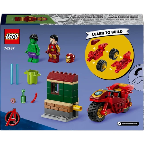 Конструктор LEGO Marvel Залізна Людина на мотоциклі та Халк (76287) фото 3