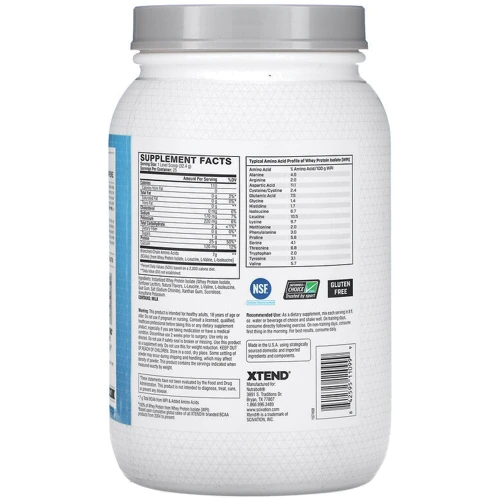 Протеин Scivation Xtend Pro Whey Isolate 805 g /23 servings/ Vanilla Ice Cream: Вид Изоляты