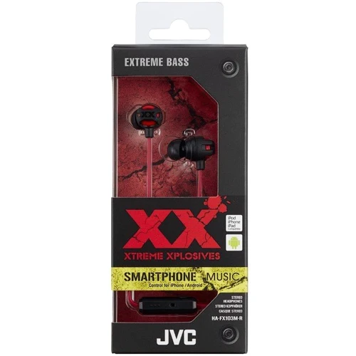 Наушники JVC HA-FX103M Red: Тип конструкции вакуумные