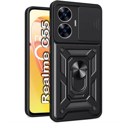 Аксесуар для смартфона BeCover Military Black для Realme C55 (709173): Колір чорний