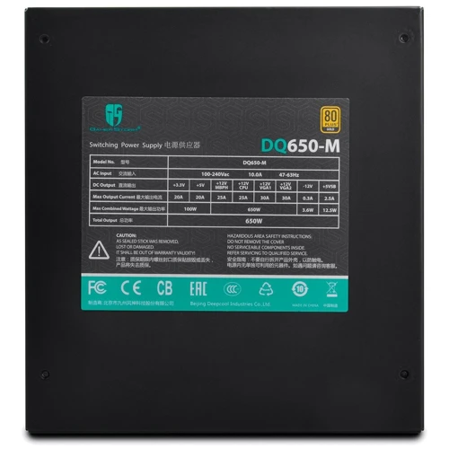 Блок питания Deepcool DQ650-M: Коннекторы 24+8+8(4+4) pin
