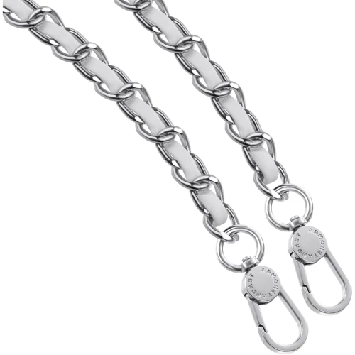 Ремешок для смартфона ArmorStandart Chain link Polished Silver with White Leather (ARM77034): Цвет белый