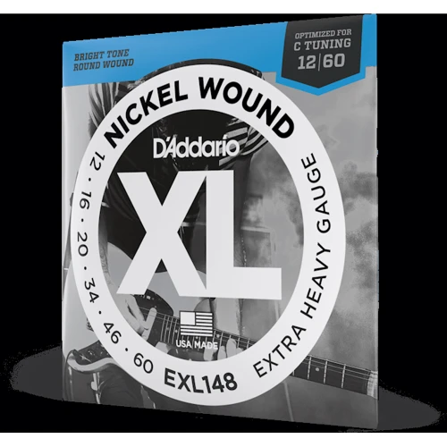 Струна для гитар Струны для электрогитар D'ADDARIO EXL148 XL NICKEL WOUND EXTRA HEAVY (12-60): Тип Комплект струн