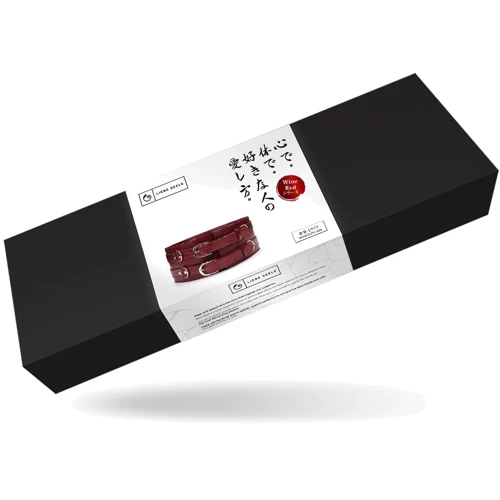 Кожаный пояс для бондажа Liebe Seele Wine Red Waist Cuff L Size