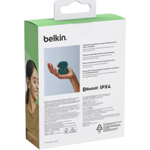 Наушники Belkin Soundform Bolt True Wireless Teal (AUC009BTTE) фото 7