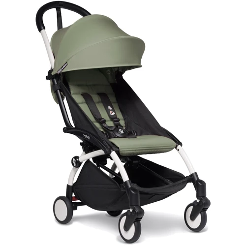 Шасі біле Babyzen YOYO² з люлькою Bassinet (без дощовика) Olive/Оливковий (BZ10109-01/595411/595511) фото 8