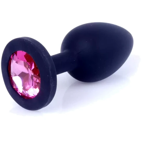 Анальная пробка Boss Series - Jewellery Black Silicon PLUG Medium Pink (BS6400087)