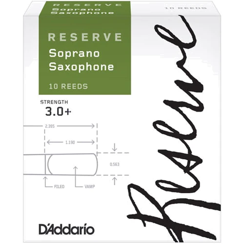 Трость для сопрано саксофона D`ADDARIO DIR10305 Reserve - Soprano Sax #3.0+ (1 шт.): Производитель D'addario