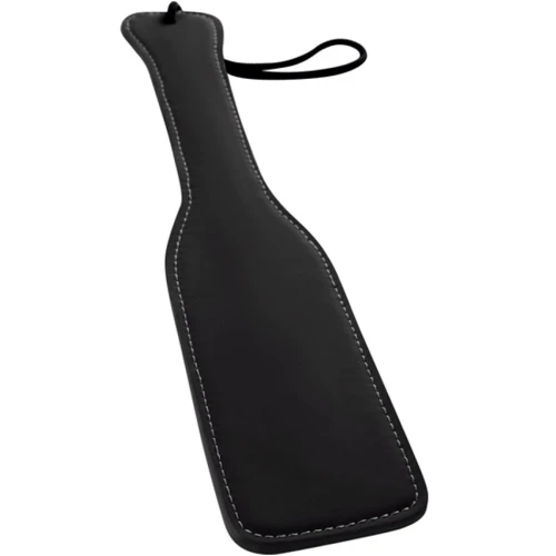 Шлепалка Paddle гладкая из эко-кожи, чёрная