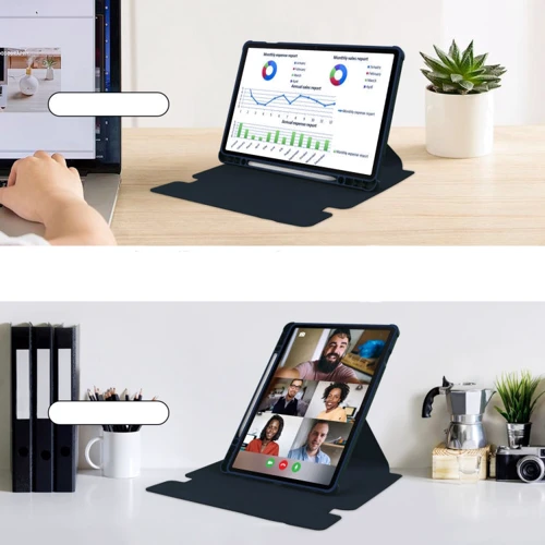 Аксесуар для планшетних ПК BeCover Case Rotatable Deep Blue для Samsung X710 Galaxy Tab S9 / X510/X516B Galaxy Tab S9 FE (710433): Колір синий
