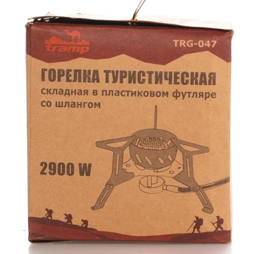 Газовая горелка Tramp со шлангом, пьезоподжигом и ветрозащитой (TRG-047) фото 4