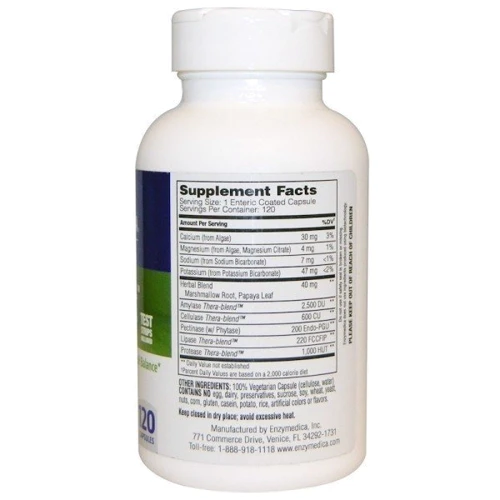 Enzymedica pH-Basic Ферменты рН-баланс 120 капсул: Тип Пищеварительные ферменты
