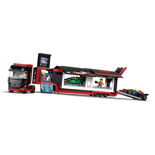 Конструктор LEGO City Грузовик F1 с автомобилями RB20 и AMR24 1086 деталей (60445): Количество деталей, шт. 1086