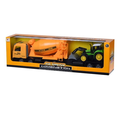 Набір машинок Same Toy Super Combination бетономішалка з причепом і бульдозером (98-88Ut-2)