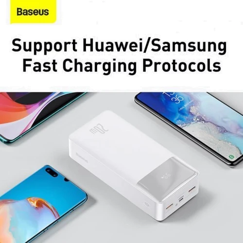 Зовнішній акумулятор Baseus Power Bank 30000mAh Bipow Display 20W White (PPDML-N02/PPBD050402): Вихідна напруга, В 5