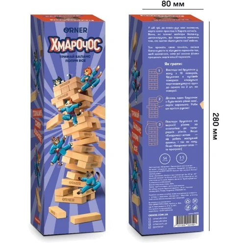Настольная игра Orner Небоскреб котики-каратисты (Orner-2290): Возраст от 3-х лет