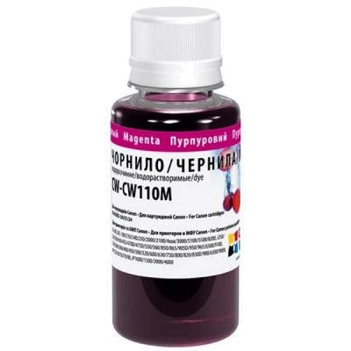 Чернила ColorWay Canon Universal 100мл Magenta (CW-CW110M01): Цвет Magenta