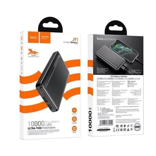 Внешний аккумулятор Hoco J91 10000mAh Black P фото 4