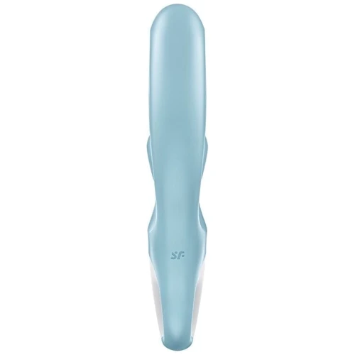 Вибратор-кролик Satisfyer Love Me Blue, гибкий, отросток с тройным кончиком