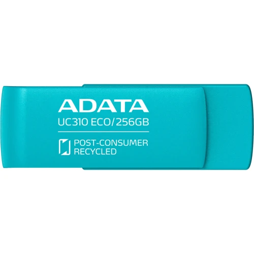 USB-флешка ADATA 256GB UC310 Eco USB 3.2 Green (UC310E-256G-RGN): Стандарт USB USB 3.2
