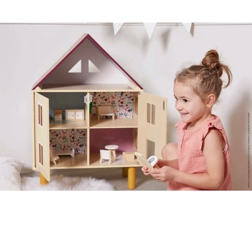 Трехэтажный деревянный кукольный домик Janod (J06617)