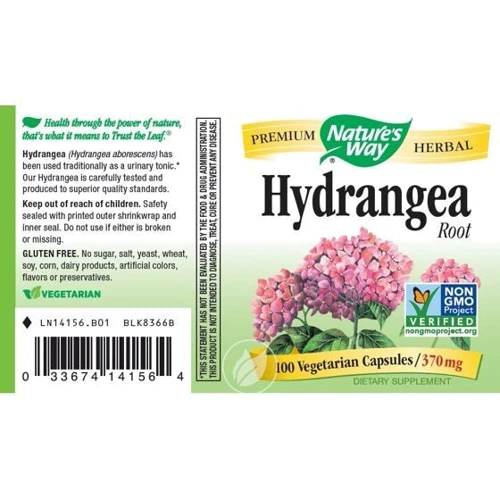 Nature's Way Hydrangea Root 370 mg 100 Caps Гортензия: Форма выпуска Капсулы