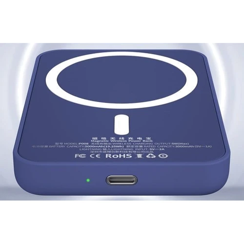 Зовнішній акумулятор Blueo MagSafe Battery Pack 10000mAh Blue: Вбудований кабель нет
