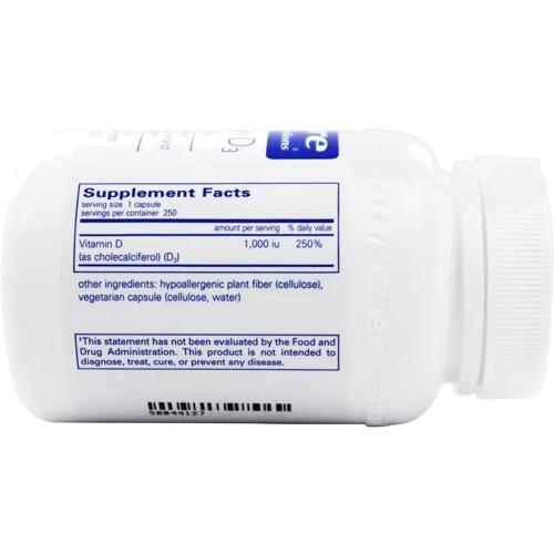 Pure Encapsulations Vitamin D3 1,000 МО 250 caps Вітамін D3 (PE-01348): Форма випуску капсули