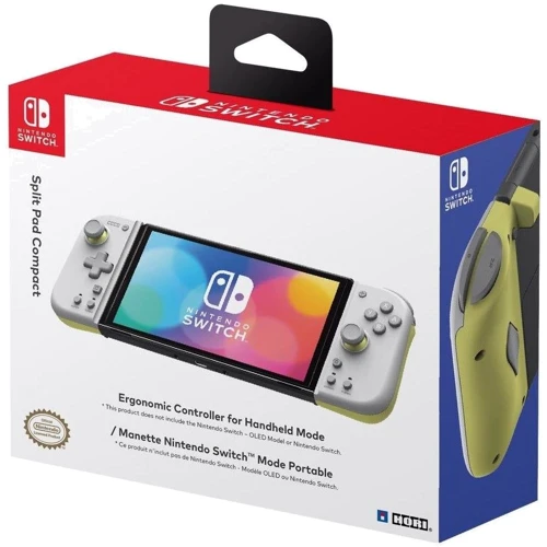 Аксессуар для приставок Hori Split Pad Compact for Nintendo Switch Light Grey x Yellow (NSW-373U): Совместимость Nintendo Switch