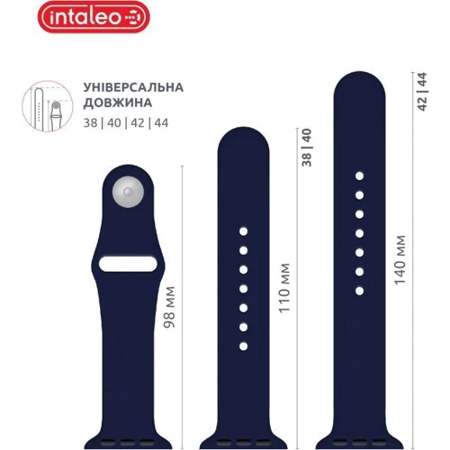 Аксессуар для Watch Intaleo Silicone Strap Dark blue for Apple Watch 42/44mm фото 6
