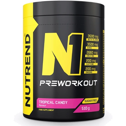 Предтренировочный комплекс Nutrend N1 510 g / 60 servings / tropical candy