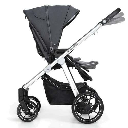 Универсальная коляска 2 в 1 Baby Design BUENO 217 GRAPHITE (без вышивки) фото 8