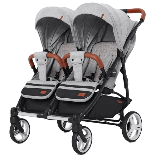 Коляска прогулянкова для двійні Carrello Connect Rock Gray (CRL-5502)