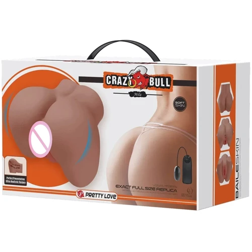 Мастурбатор вагіна-анус із вібрацією LYBAILE Crazy Bull Mila Latinos soft skin (BM-009243Z-1)