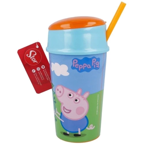 Пляшка для води та їжі дитяча Stor Peppa Pig Snack Tumbler 400 ml (Stor-13901): Тип Бутылка