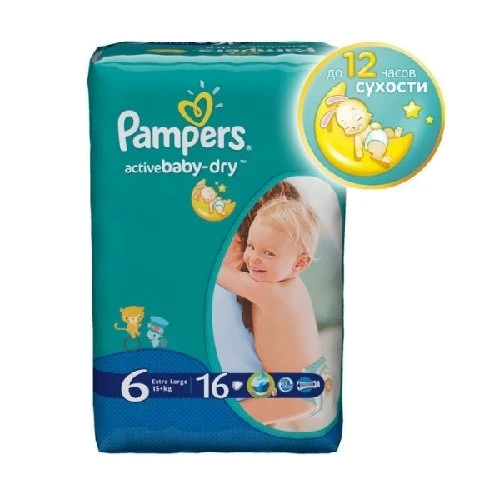 PAMPERS Active Baby-Dry Extra Large (15+ кг) Стандартна Упаковка 16