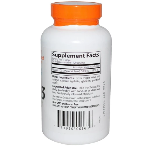 Doctor's Best Vitamin D3 5000IU 720 caps: Тип вітамін D