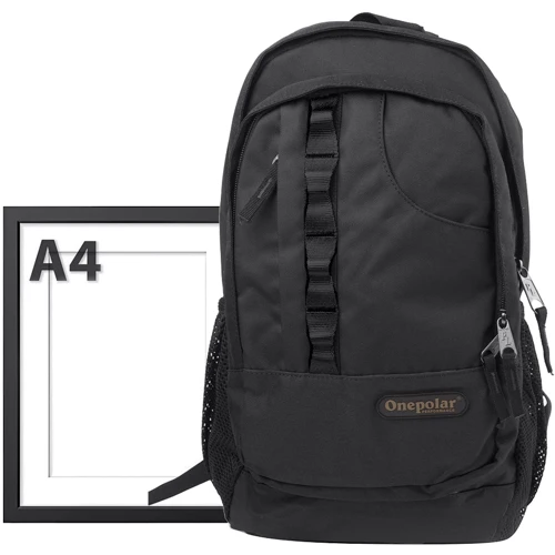Чоловічий рюкзак Onepolar чорний (W1106-black): Тип ручки Плечевой ремень, Короткая ручка