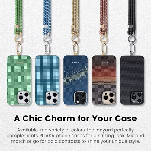 Ремінець для смартфона Pitaka 3 in 1 Phone Strap Black/Grey (MSB2401)
