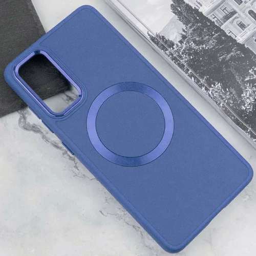 Чохол для телефона TPU Case Bonbon Metal Style with MagSafe Denim Blue для Samsung A556 Galaxy A55: Матеріал TPU (термополиуретан)