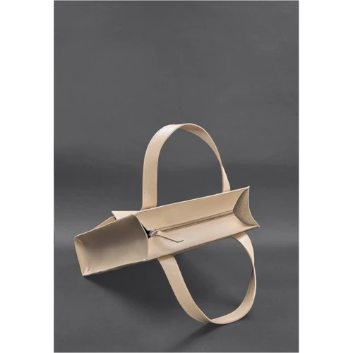 Женская сумка шоппер BlankNote Бэтси светло-бежевая (BN-BAG-10-1-light-beige): Фактура Матовая, Гладкая