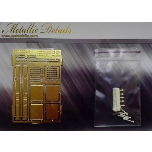 Фототравление Metallic Details Немецкие гранаты M39 и M24 MD-PE3503