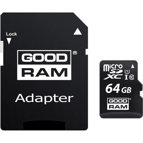 Карта памяти GOODRAM 64GB microSDXC Class 10 UHS-I U1 + adapter (M1AA-0640R12)