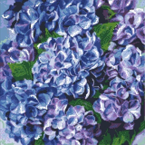 Алмазная вышивка Идейка Вдохновляющая гортензия 40x40см (АМ 4002)