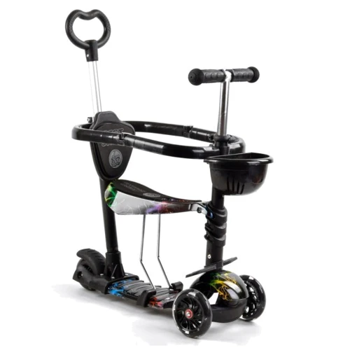 Самокат Best Scooter с защитным бампером черный (S 8466)