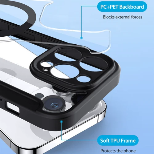 Чехол для iPhone Dux Ducis Skin X Pro with MagSafe Black for iPhone 14 / 13 фото 6