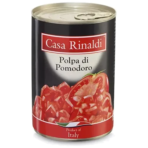 Томаты Casa Rinaldi очищенные кусочками в собственном соку 400 г (8006165388375)