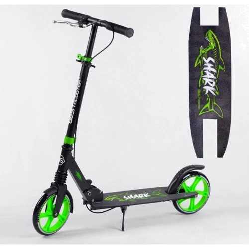 Самокат алюминиевый Best Scooter SHARK зеленый (18104)