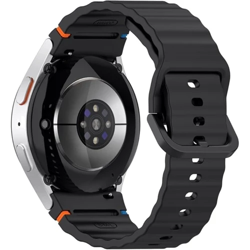 BeCover Strap Ribbed Tape Black for Samsung Galaxy Watch (20mm) 4 40mm-44mm/5 40-44mm/6 40-44mm/7 40-44mm (712037): Цвет черный